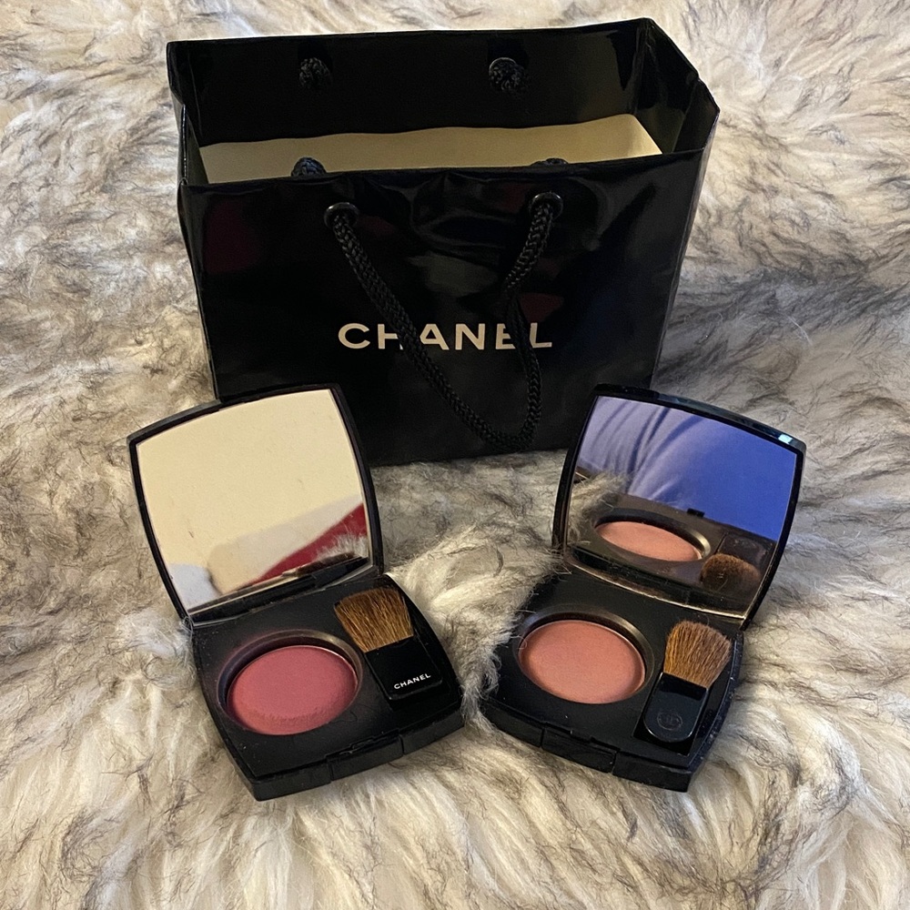 CHANEL Dual powder Blush Set in 99 rose petals & 87 emotion colors